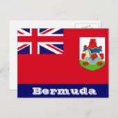 Carte postale du drapeau des Bermudes (Devant / Derrière)