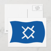 Carte postale du drapeau des Cheyennes du Nord (Devant / Derrière)