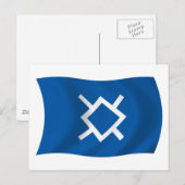 Carte postale du drapeau des Cheyennes du Nord (Devant / Derrière)