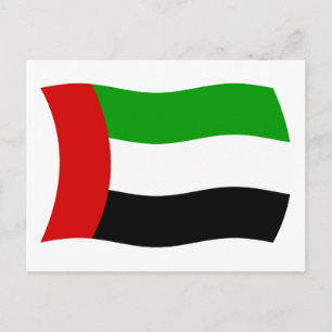 Carte postale du drapeau des Émirats arabes unis