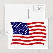 Carte postale du drapeau des États-Unis d'Amérique (Devant / Derrière)