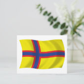 Carte postale du drapeau des Finnois ingriens (Debout devant)