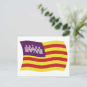 Carte postale du drapeau des îles Baléares (Debout devant)