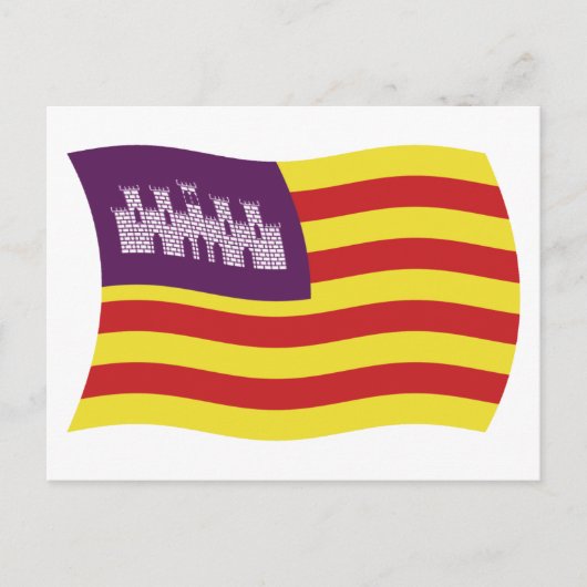 Carte postale du drapeau des îles Baléares (Devant)