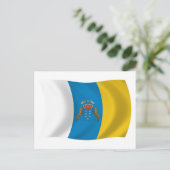 Carte postale du drapeau des îles Canaries (Debout devant)