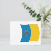 Carte postale du drapeau des îles Canaries (Debout devant)