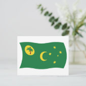 Carte postale du drapeau des îles Cocos (Debout devant)