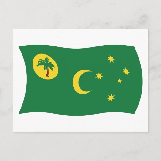 Carte postale du drapeau des îles Cocos (Devant)