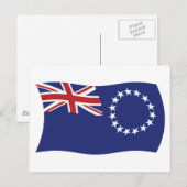 Carte postale du drapeau des îles Cook (Devant / Derrière)