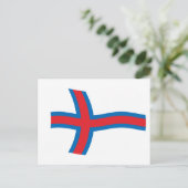 Carte postale du drapeau des îles Féroé (Debout devant)