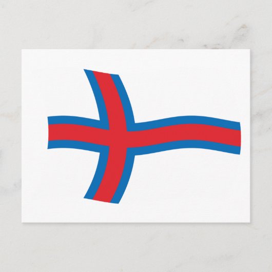 Carte postale du drapeau des îles Féroé (Devant)
