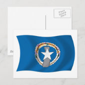 Carte postale du drapeau des Îles Mariannes du Nor (Devant / Derrière)
