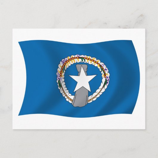 Carte postale du drapeau des Îles Mariannes du Nor (Devant)
