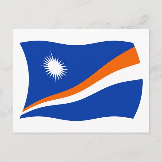 Carte postale du drapeau des Îles Marshall (Devant)