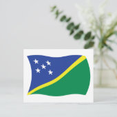 Carte postale du drapeau des Îles Salomon (Debout devant)