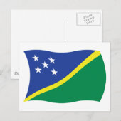 Carte postale du drapeau des Îles Salomon (Devant / Derrière)