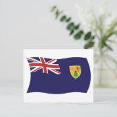 Carte postale du drapeau des îles Turques-et-Caïqu (Debout devant)