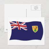 Carte postale du drapeau des îles Turques-et-Caïqu (Devant / Derrière)