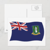 Carte postale du drapeau des îles Vierges britanni (Devant / Derrière)