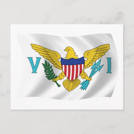 Carte postale du drapeau des Îles Vierges des État (Devant)