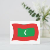 Carte postale du drapeau des Maldives (Debout devant)
