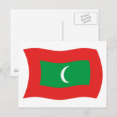 Carte postale du drapeau des Maldives (Devant / Derrière)