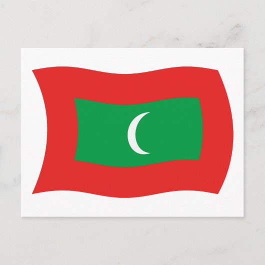 Carte postale du drapeau des Maldives (Devant)