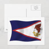 Carte postale du drapeau des Samoa américaines (Devant / Derrière)