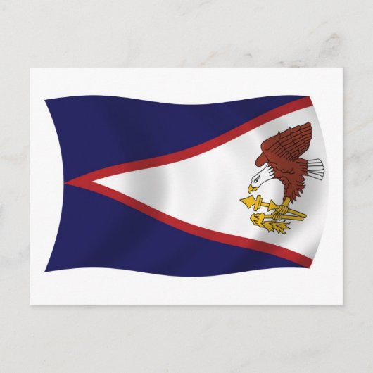Carte postale du drapeau des Samoa américaines (Devant)