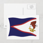 Carte postale du drapeau des Samoa américaines (Devant / Derrière)