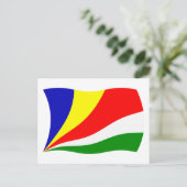 Carte postale du drapeau des Seychelles (Debout devant)