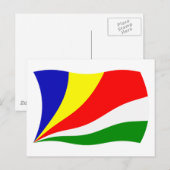 Carte postale du drapeau des Seychelles (Devant / Derrière)