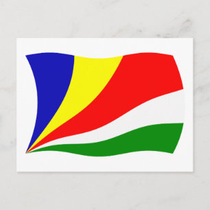 Carte postale du drapeau des Seychelles