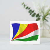Carte postale du drapeau des Seychelles (Debout devant)