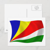 Carte postale du drapeau des Seychelles (Devant / Derrière)