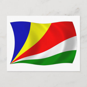 Carte postale du drapeau des Seychelles