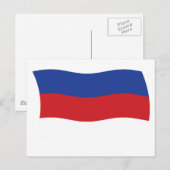 Carte postale du drapeau des Sorabes (Devant / Derrière)