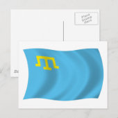 Carte postale du drapeau des Tatars de Crimée (Devant / Derrière)