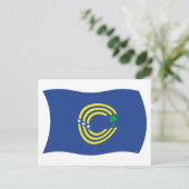 Carte postale du drapeau des Tokelau (Debout devant)