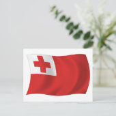 Carte postale du drapeau des Tonga (Debout devant)