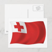 Carte postale du drapeau des Tonga (Devant / Derrière)
