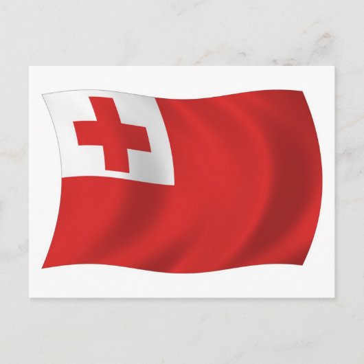 Carte postale du drapeau des Tonga (Devant)