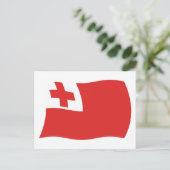 Carte postale du drapeau des Tonga (Debout devant)