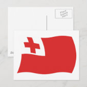 Carte postale du drapeau des Tonga (Devant / Derrière)