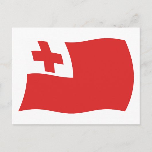 Carte postale du drapeau des Tonga (Devant)