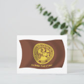 Carte postale du drapeau des tribus Shoshone Banno (Debout devant)