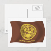 Carte postale du drapeau des tribus Shoshone Banno (Devant / Derrière)