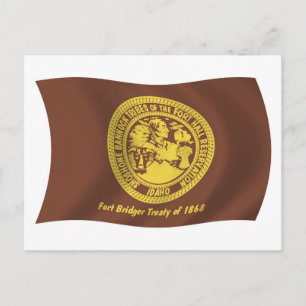 Carte postale du drapeau des tribus Shoshone Banno