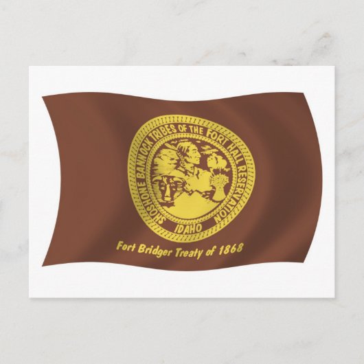 Carte postale du drapeau des tribus Shoshone Banno (Devant)