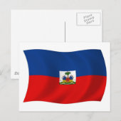 Carte postale du drapeau d'Haïti (Devant / Derrière)